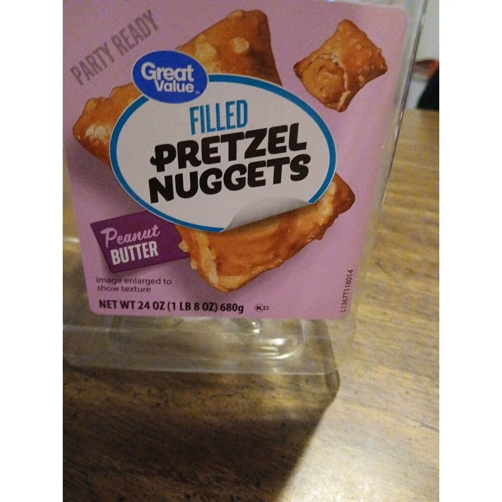 Pretzel Nugget Empty Plastic Containers White Lids Tops Craft Storage - Lot Of 3